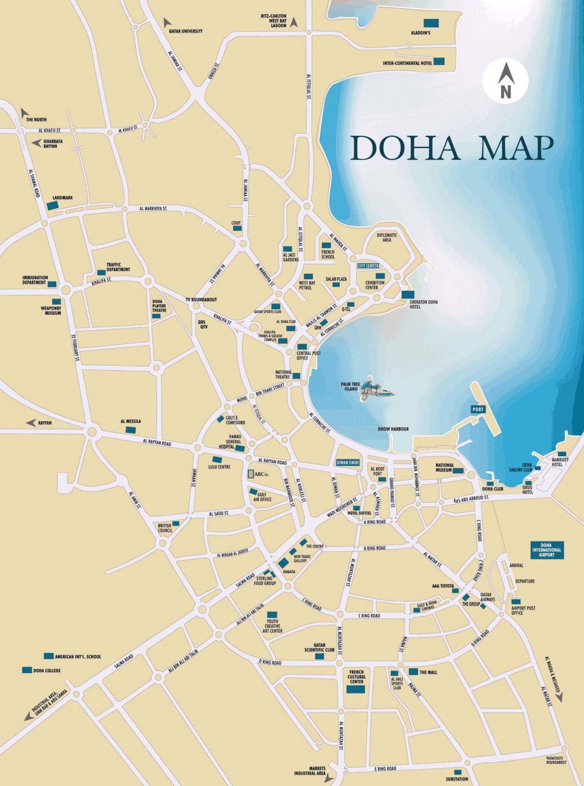 Kaart van die doha qatar