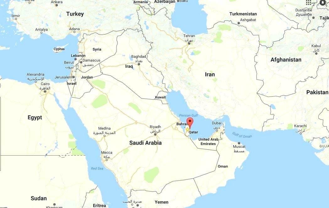 katar kaart wêreld atlas