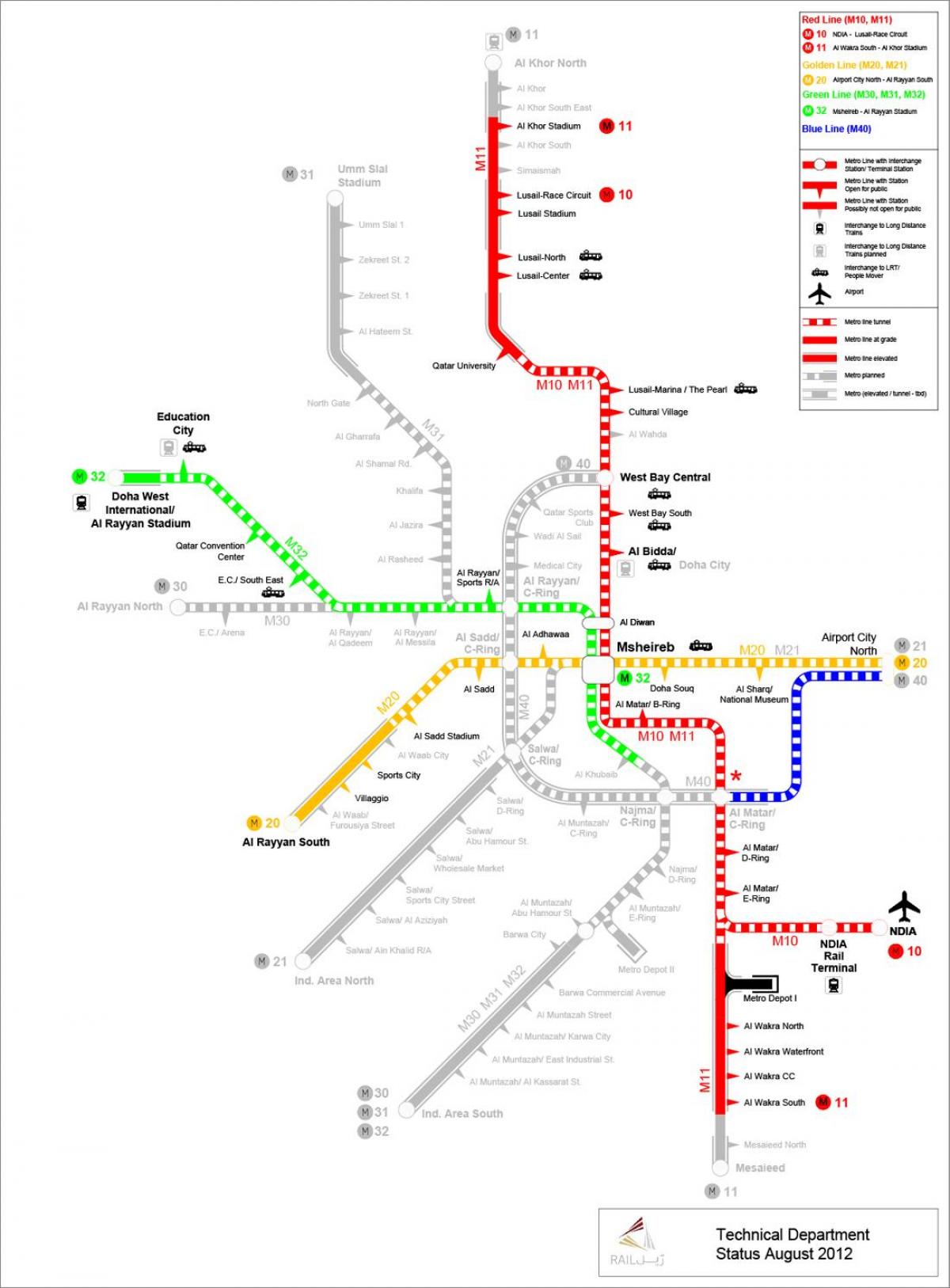 katar metro kaart