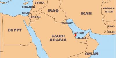 Katar land in die wêreld kaart